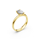 Verlobungsring LA0124 · 1,50 ct. Labordiamant im Oval-Schliff – Gelbgold, Ansicht 1