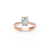 Verlobungsring LA0124 · 2,00 ct. Labordiamant im Oval-Schliff – Rotgold, Ansicht 3