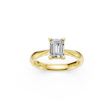 Verlobungsring LA0125 · 1,50 ct. Labordiamant im Radiant-Schliff – Gelbgold, Ansicht 3