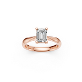 Verlobungsring LA0125 · 2,00 ct. Labordiamant im Radiant-Schliff – Rotgold, Ansicht 3