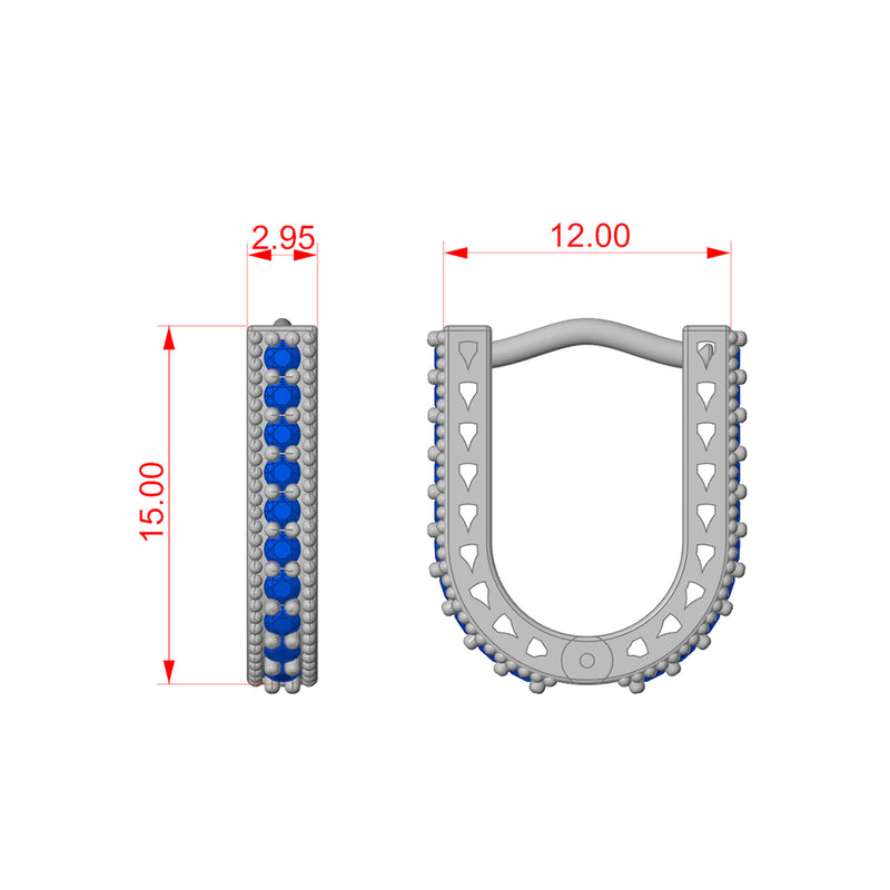 Größenveranschaulichung Kopenhagen | Echtgoldohrring - Creolen