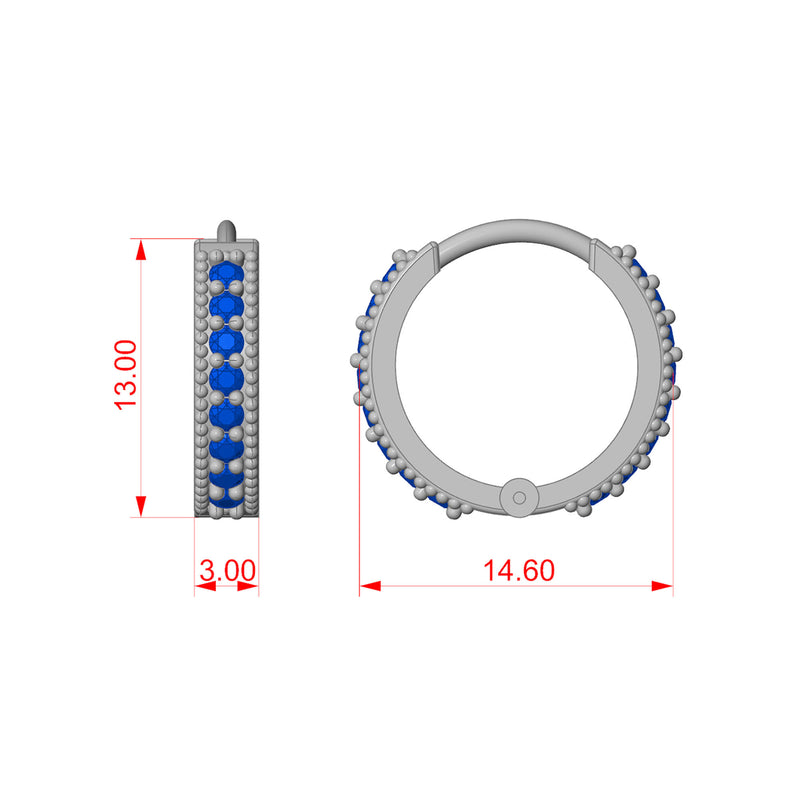 Größenveranschaulichung Venice | Echtgoldohrring - Creolen
