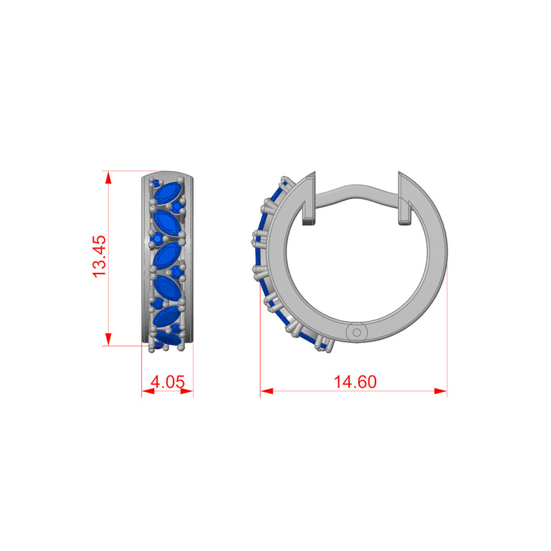 Größenveranschaulichung Orlando | Echtgoldohrring - Creolen