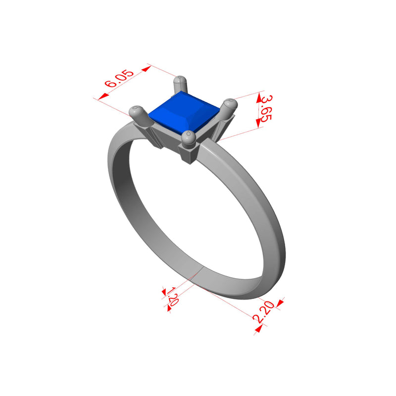 Größenveranschaulichung Zagreb | Princess Verlobungsring