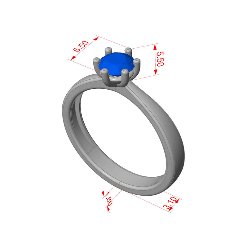 Größenveranschaulichung Visalia | Brillant Verlobungsring