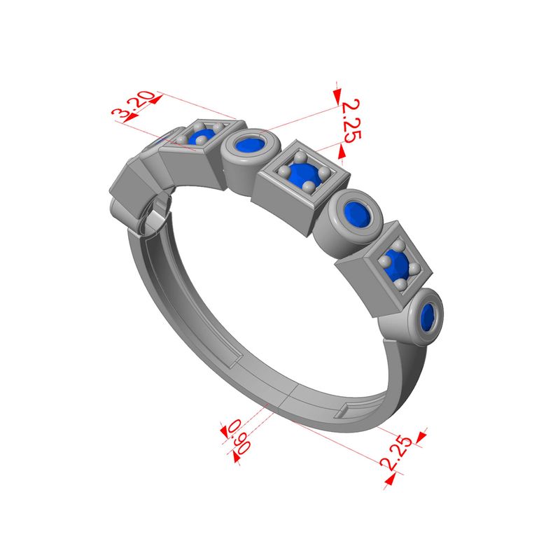 Größenveranschaulichung Bergamo | Brillant Echtgoldring